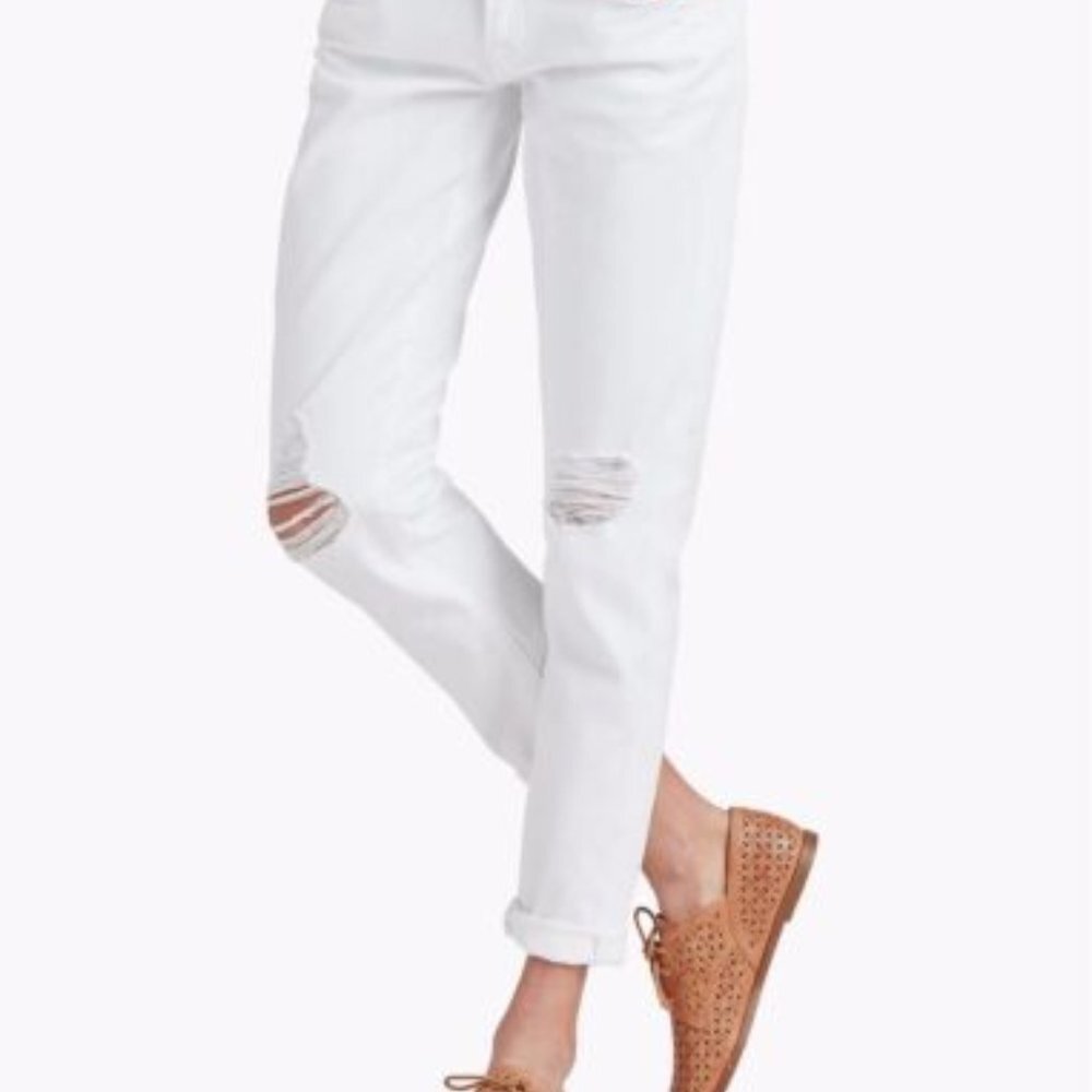 Lucky Brand White Distressed Jeans